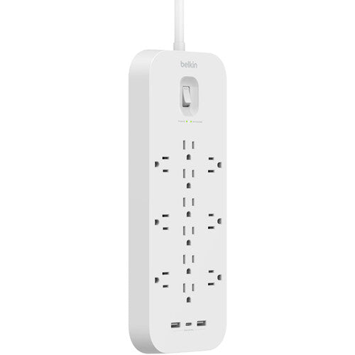 Belkin 12-Outlet Surge Protector with USB (White)