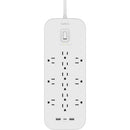 Belkin 12-Outlet Surge Protector with USB (White)