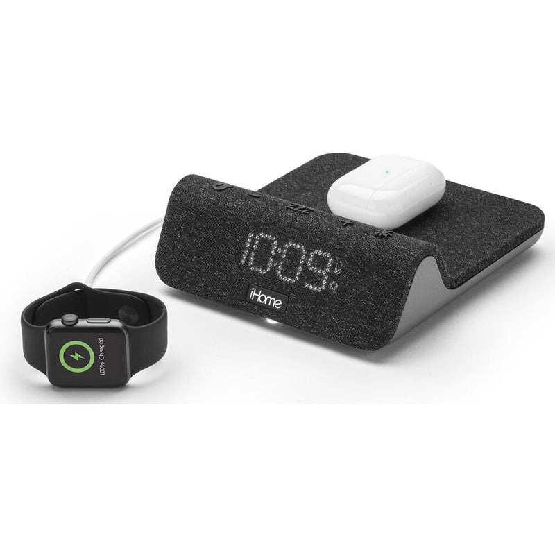 iHome iW30 POWERVALET PRO Alarm Clock with 3-in-1 Charging