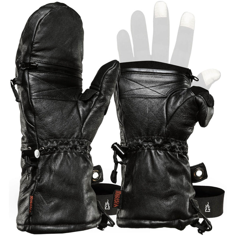 The Heat Company Shell Full-Leather Mittens (Size 6-7)