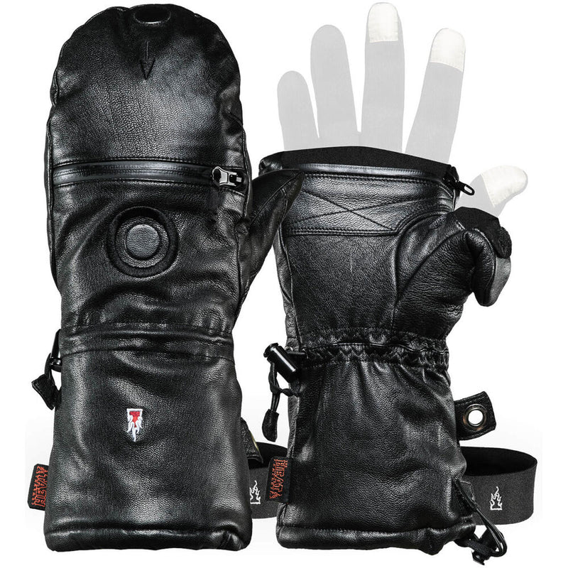 The Heat Company Shell Full-Leather Mittens (Size 6-7)