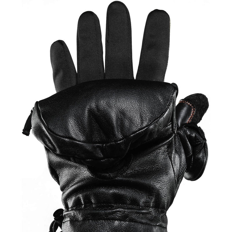 The Heat Company Shell Full-Leather Mittens (Size 8-9)