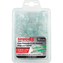 Simply45 Cat 6 Unshielded RJ45 Pass-Through Modular Plug (50-Piece Clamshell Package)