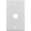 Simply45 S45-3201W 1-Port Single-Gang Keystone Wall Plate (White)