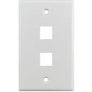 Simply45 S45-3202W 2-Port Single-Gang Keystone Wall Plate (White)