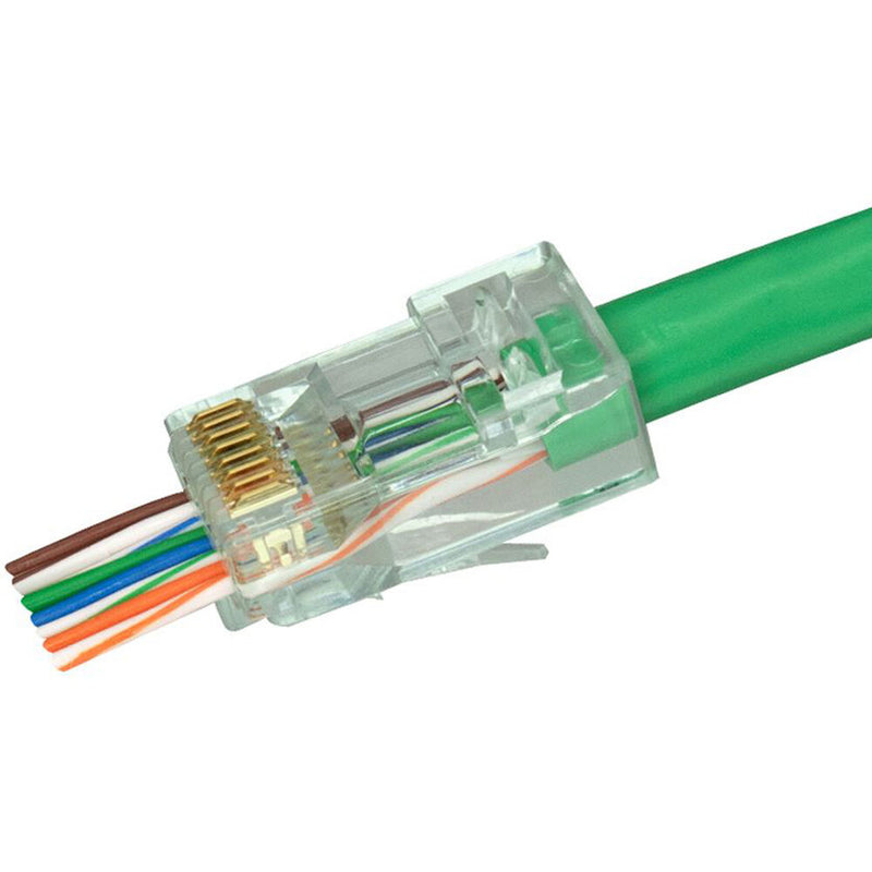 Simply45 Cat 6 Unshielded RJ45 Pass-Through Modular Plug (50-Piece Clamshell Package)