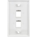 Simply45 S45-3202W 2-Port Single-Gang Keystone Wall Plate (White)