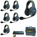 Eartec EVADE EVX6D Light-Industrial Full-Duplex Wireless Intercom System with 6 Dual-Ear Headsets (2.4 GHz)