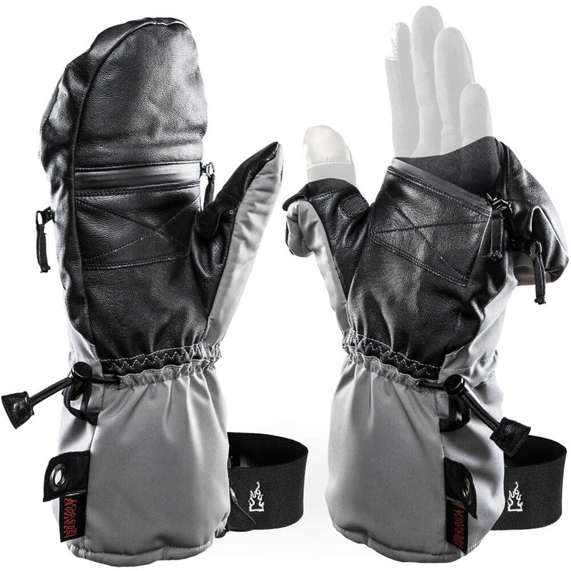 The Heat Company Shell Mittens (Size 8-9, Gray)