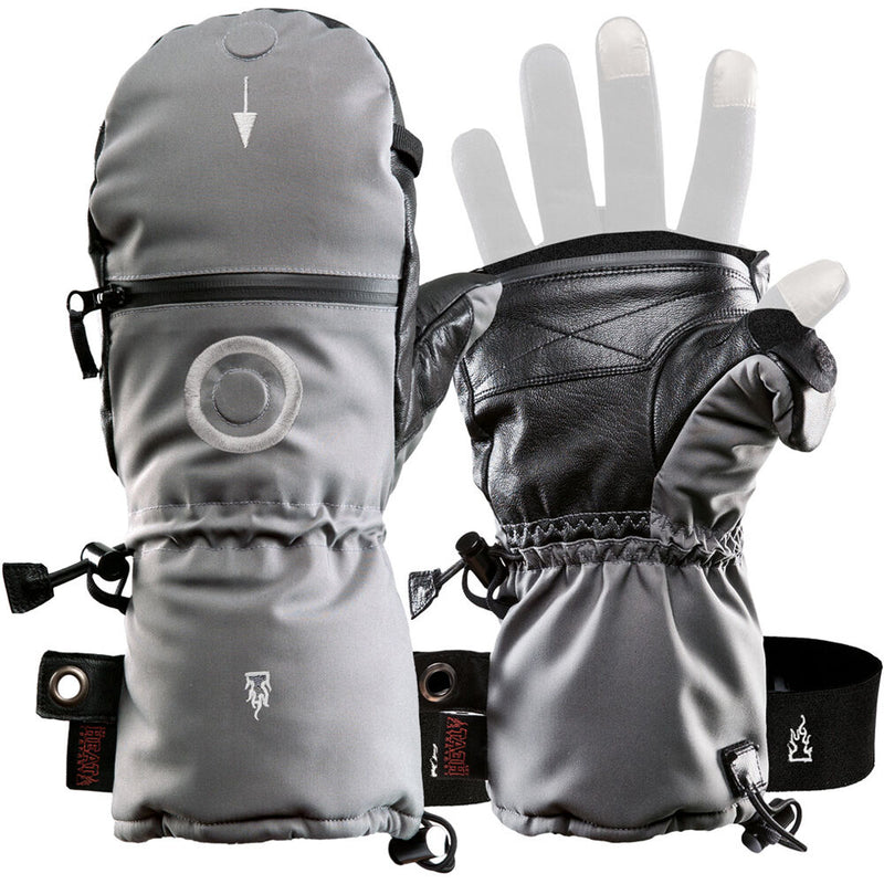 The Heat Company Shell Mittens (Size 12-13, Gray)