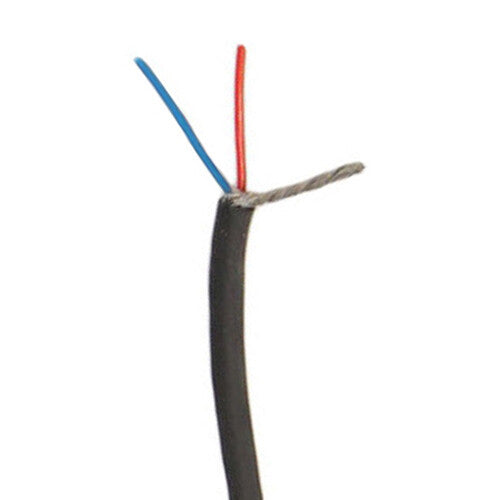 Cable Techniques CT-RAWCB-322-5 Premium Raw Cable for Low-Profile Connectors (Black, 3.2mm OD, 2 Conductors, 16.4')