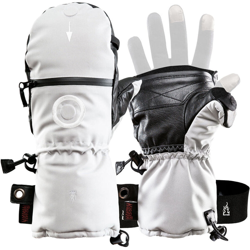 The Heat Company Shell Mittens (Size 8-9, White)