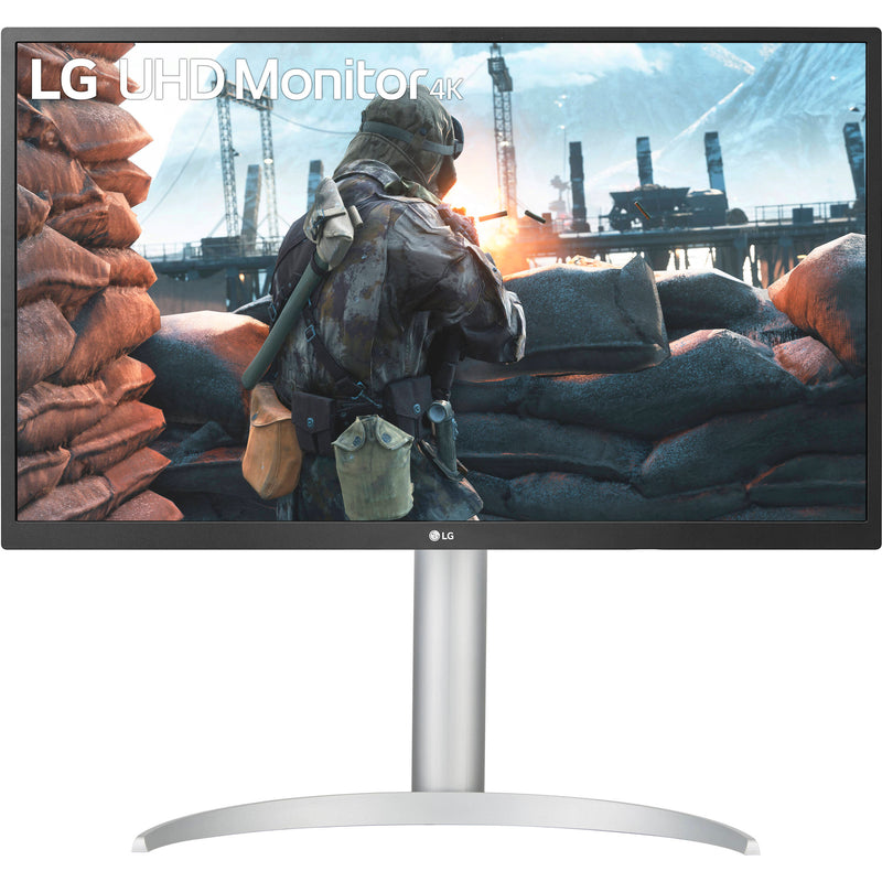 LG 27BP55U-B 27" 4K UHD HDR Monitor (White/Black/Silver)