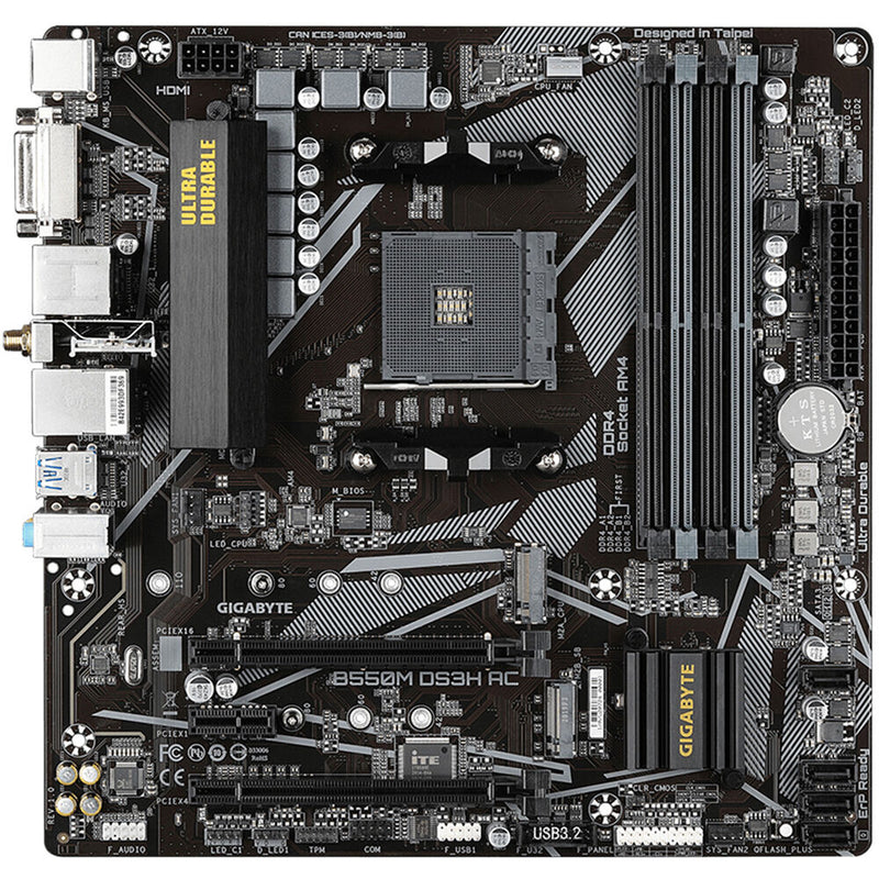 Gigabyte B550M DS3H AC AM4 Micro-ATX Motherboard