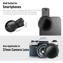 Neewer Phone Clip & 37mm Variable ND2-ND400 Filter (1-9 Stops)