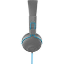 JLab Studio Wired On-Ear Headphones (Gray and Blue)