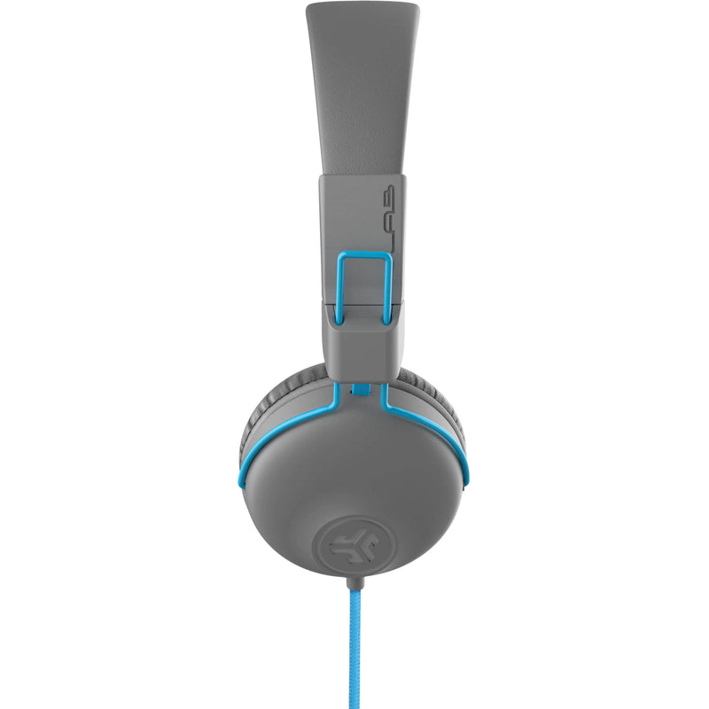 JLab Studio Wired On-Ear Headphones (Gray and Blue)