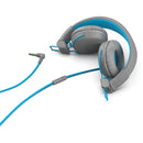 JLab Studio Wired On-Ear Headphones (Gray and Blue)