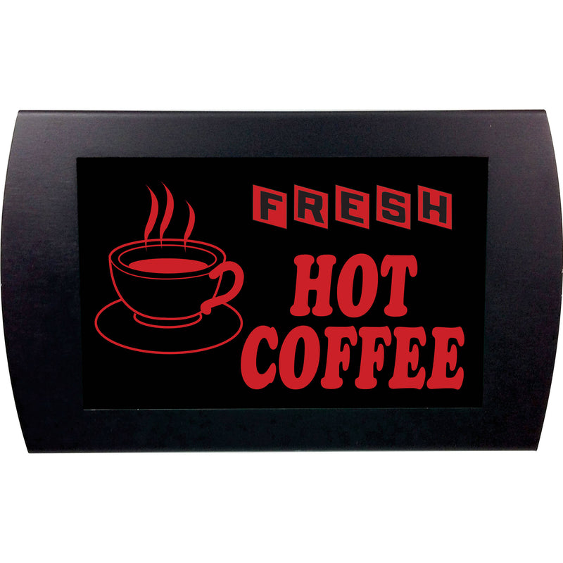 American Recorder "FRESH HOT COFFEE" LED Lighted Sign (Red)