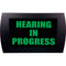 American Recorder "HEARING IN PROGRESS" LED Lighted Sign (Green)