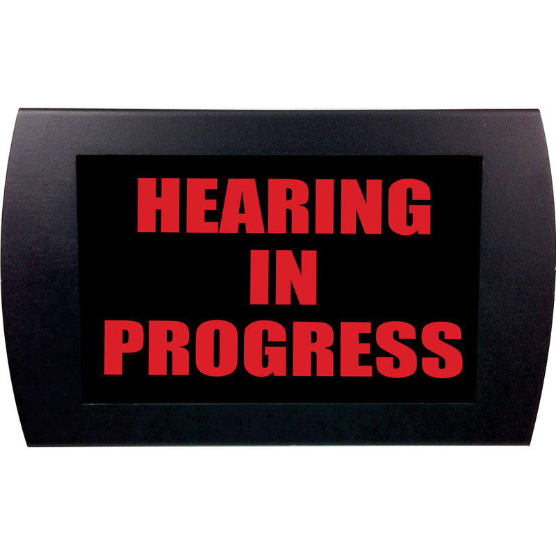 American Recorder "HEARING IN PROGRESS" LED Lighted Sign (Red)