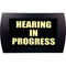 American Recorder "HEARING IN PROGRESS" LED Lighted Sign (Yellow)