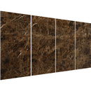 Vicoustic Flat Panel VMT Wall and Ceiling Acoustic Tile Natural Stones (Emperador Dark, 46.9 x 23.4 x 0.78", 4-Pack)