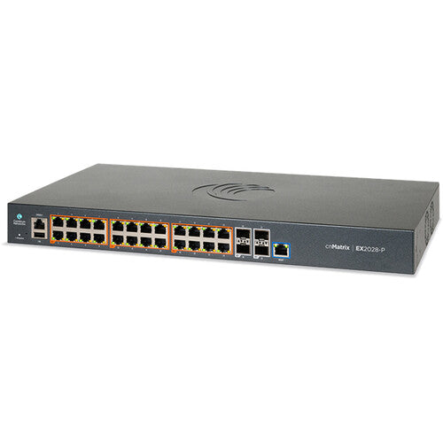 Cambium cnMatrix EX2028-P 24-Port Gigabit PoE+ Compliant Managed Network Switch