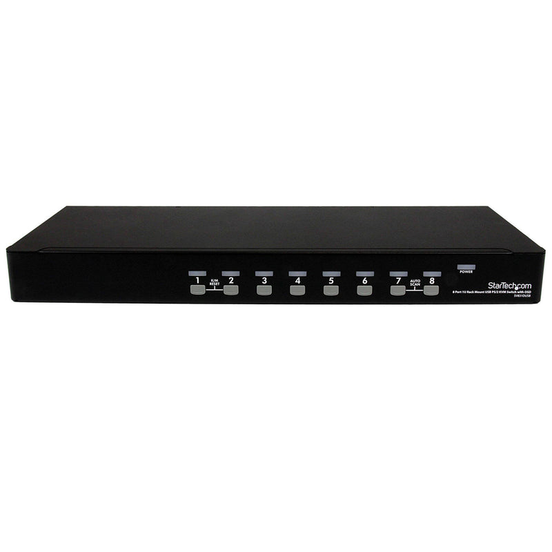 StarTech 8-Port 1U Rackmount USB PS/2 KVM Switch with OSD