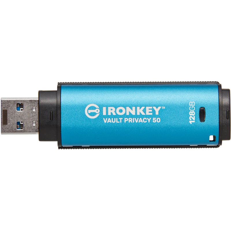 Kingston 128GB IronKey Vault Privacy 50 Series USB-A 3.2 Gen 1 Flash Drive (TAA Compliant)