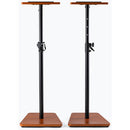 On-Stage Wood Studio Monitor Stands (Rosewood, Pair)