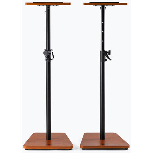 On-Stage Wood Studio Monitor Stands (Rosewood, Pair)