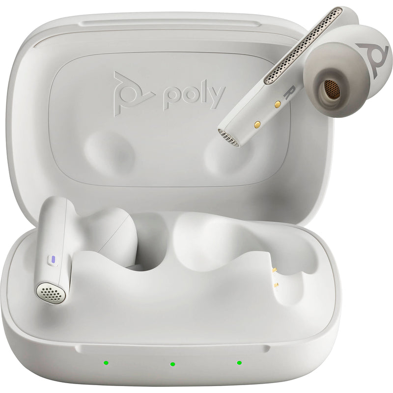 Poly Voyager Free 60 UC Wireless Earbuds (USB-A, White Sand)