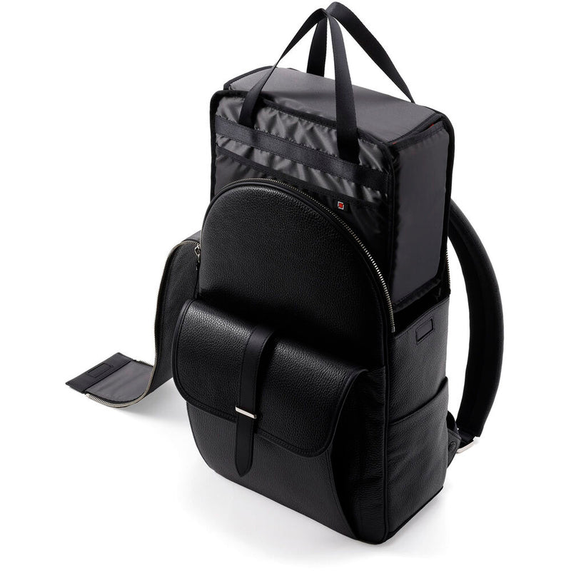 Artisan & Artist Premium Leather Tokyo Backpack (Black)