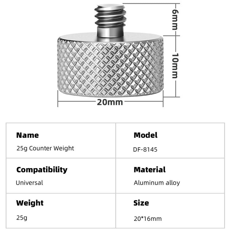 DigitalFoto Solution Limited 1/4"-20 Screw-On Gimbal Counterweight (0.9 oz)