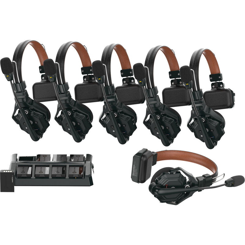 Hollyland Solidcom C1 Pro-6S Full-Duplex ENC Wireless Intercom System with 6 Headsets (1.9 GHz)