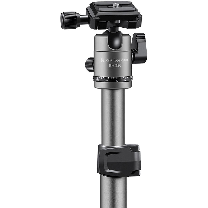 K&F Concept F Series Travel Tripod with BH-25C Arca-Type Ball Head