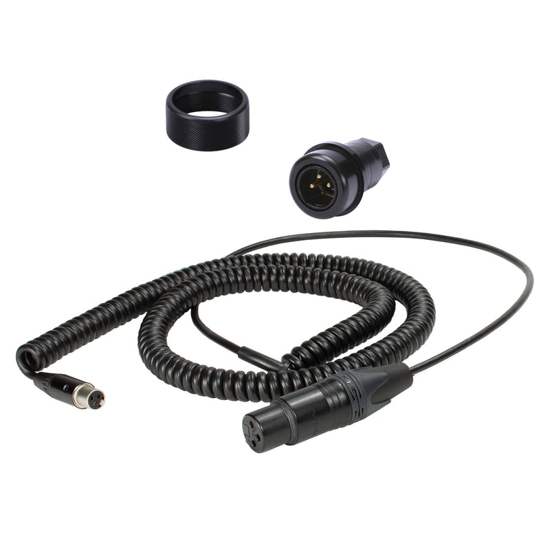 Ambient Recording Coiled Mono Mini XLR to 3-Pin XLR Cable Set for QP5100 Boompole