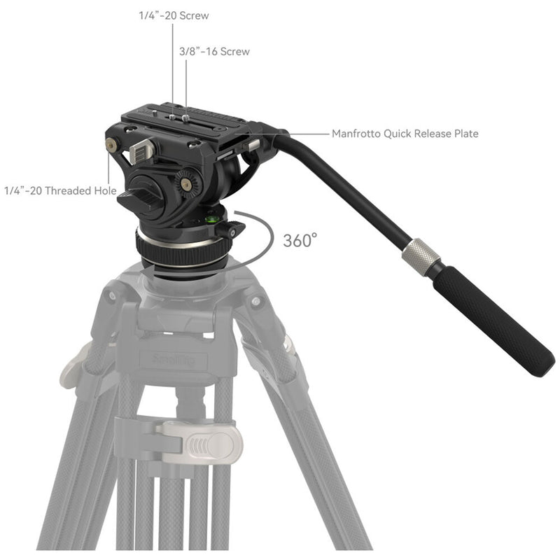 SmallRig DH10 Heavy-Duty Video Head (75mm Flat Base)