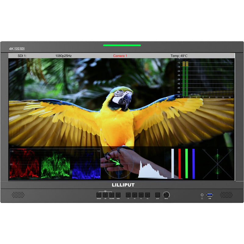 Lilliput Q24 23.6" 12G-SDI/HDMI Broadcast Studio Monitor with Carry On Case (Gold Mount)