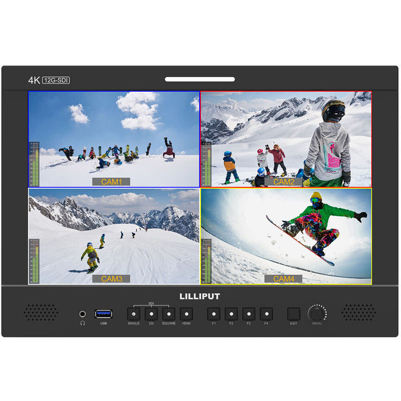 Lilliput Q13 13.3" 12G-SDI/HDMI Broadcast Studio Monitor with Rackmount (V-Mount)