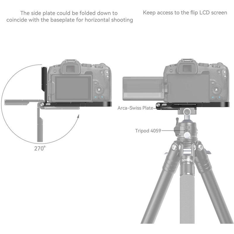 SmallRig Foldable L-Shape Mount Plate for Canon EOS R8