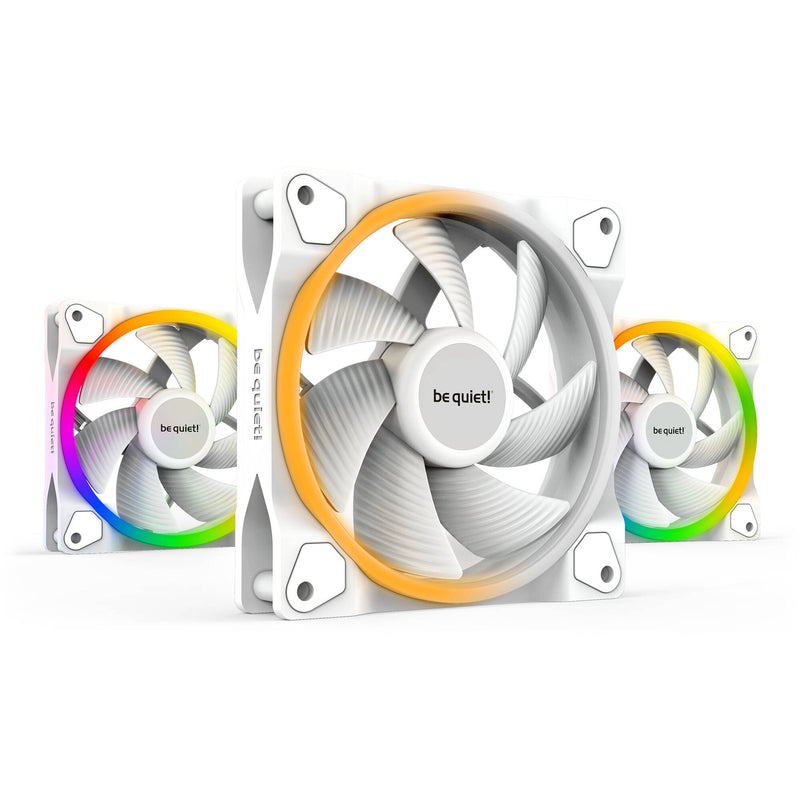 be quiet! Light Wings PWM 120mm ARGB Cooling Fan (3-Pack,White)