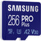 Samsung 256GB PRO Plus UHS-I microSDXC Memory Card with Card Reader