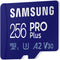 Samsung 256GB PRO Plus UHS-I microSDXC Memory Card with Card Reader