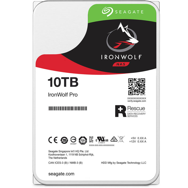 Seagate 10TB IronWolf Pro 7200 rpm SATA III 3.5" Internal NAS HDD (CMR)