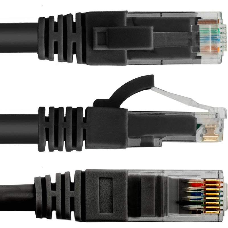 Pearstone Cat 6 Snagless Network Patch Cable (Black, 100')