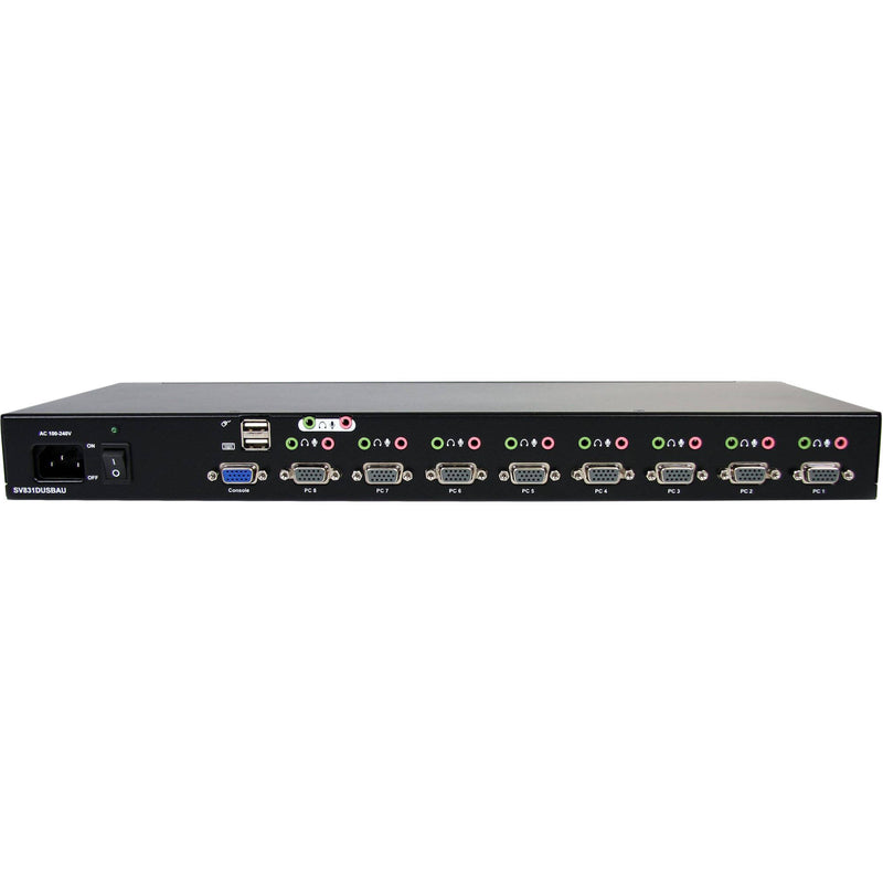 StarTech 8-Port Rackmount USB VGA KVM Switch with Audio