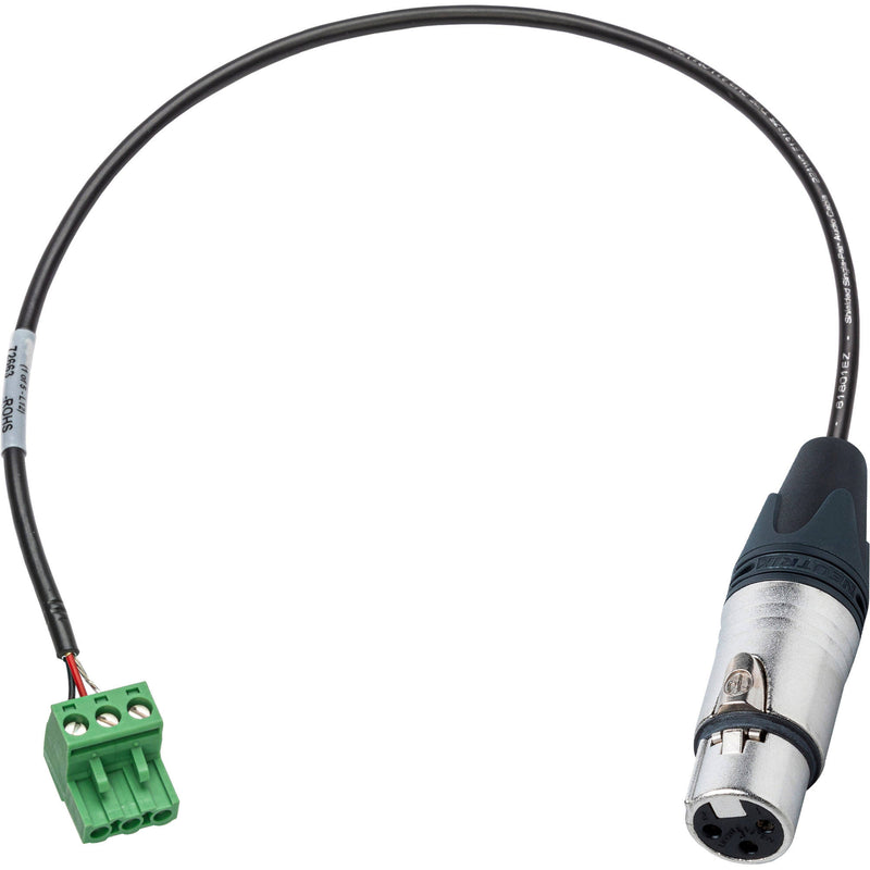 Sescom XLR 3-Pin Female to 3-Pin Phoenix Plug Balanced Analog Audio Cable (1')