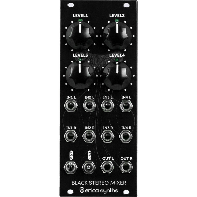 Erica Synths Black Stereo Mixer V3 Eurorack Module (10 HP)